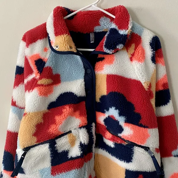 NWOT Free People Movement Hit The Slopes Printed Fleece Jacket - Image 7