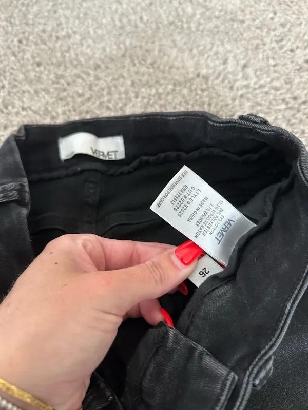 Black Flare Jeans Size 26 - Image 2