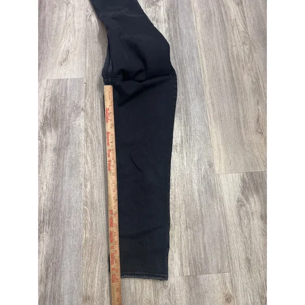Abercrombie & Fitch Curve Love Ankle Straight Ultra High Rise Black Jeans 28 6R - Image 7