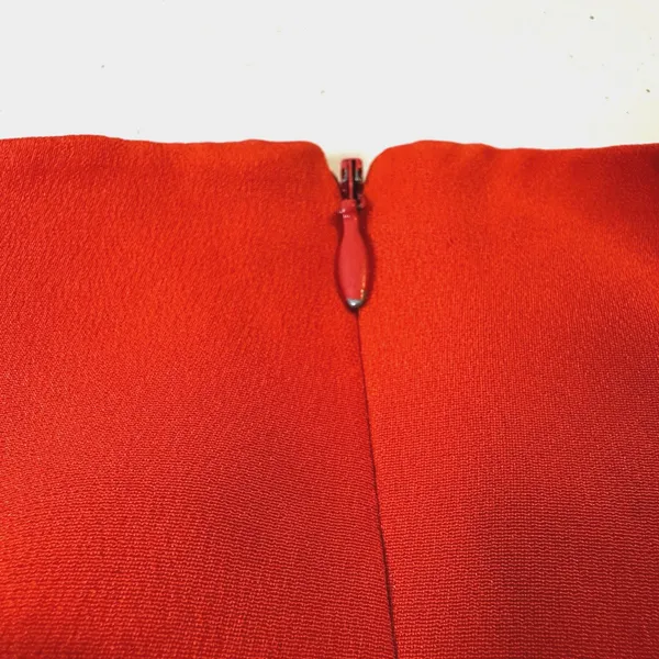Hugo Buscati Silk Sheath Dress Orange Sleeveless Cocktail Wedding Guest Size‎ 4 - Image 6
