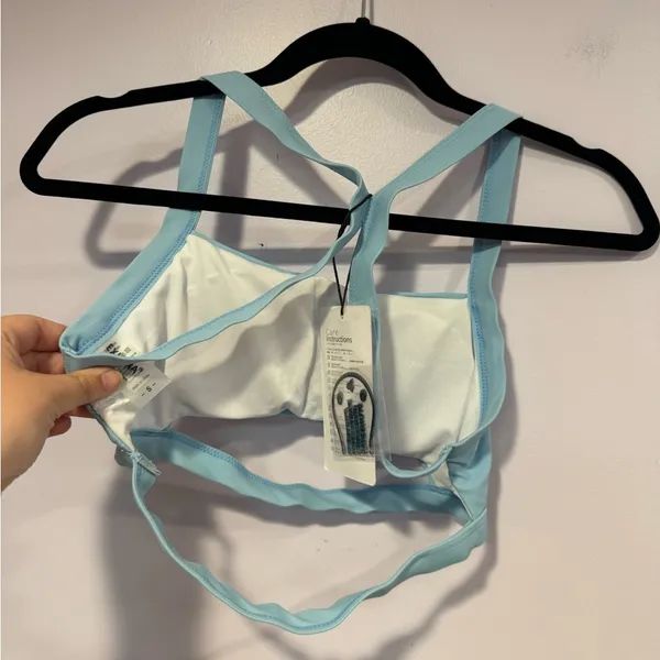 Exlura Light Blue Strappy‎ Cutout Bikini Swimsuit Top Womens Size Small NWT - Image 4