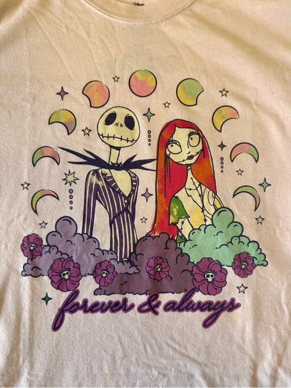 Disney Light Pink Sally &‎ Jack 'Forever & Always' Graphic Tee - Image 3