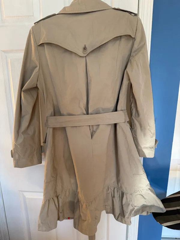 Calvin Klein Khaki Beige Trench Coat with Belt - Image 6