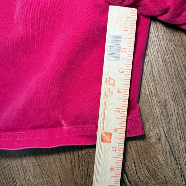 VTG 90s Ralph Lauren Womens Pleated Chino Shorts Red‎ High Rise Cotton Size 2 - Image 6