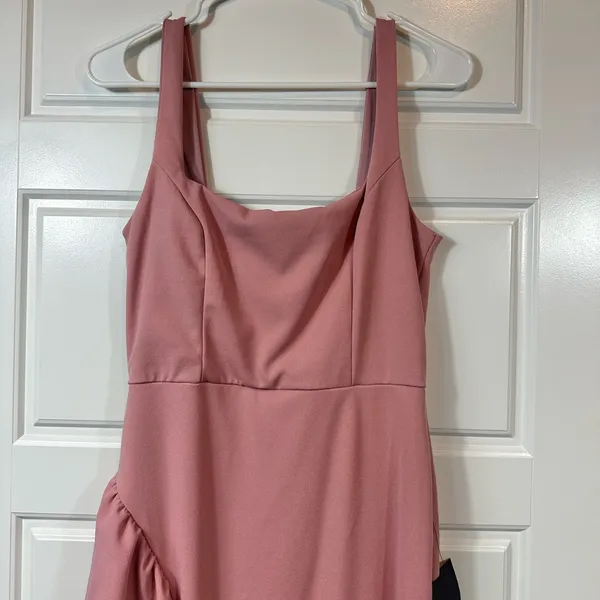 Lulus Immaculate Excellence Pink Sleeveless Ruffled Tulip Maxi Dress Size M NWT - Image 3