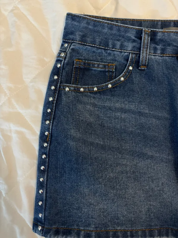 Denim Mini Skirt - Image 2