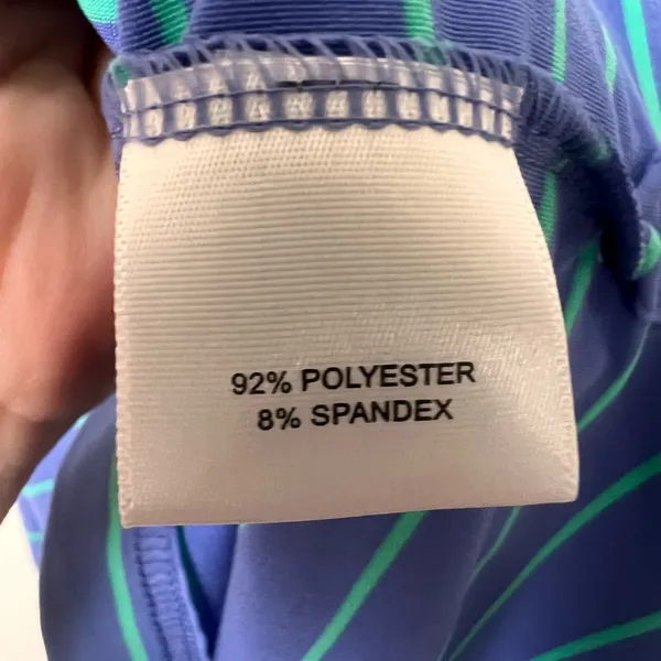 Peter Millar Summer comfort blue striped polo shirt size XL - Image 6