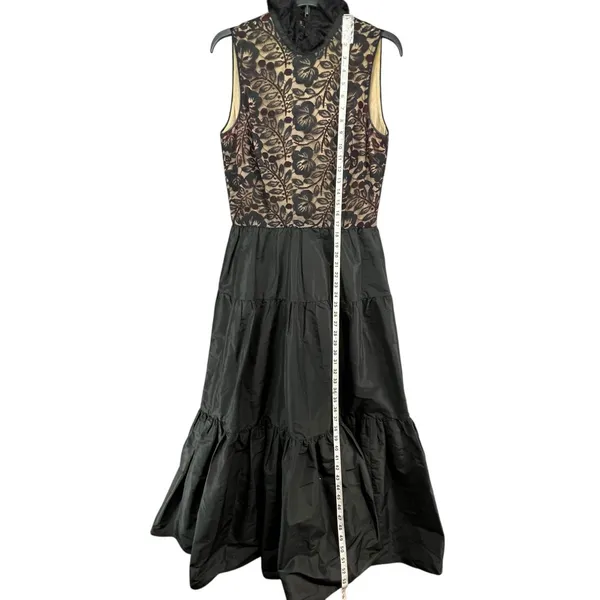 Vintage Lillie Rubin Evening Gown XS-S Black Lace Taffeta‎ Romantic Victorian - Image 16