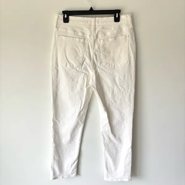Madewell White The Perfect Vintage Jean Straight Leg High Waist Travel Beach - Image 7