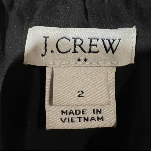 J.Crew Factory Black Embroidered Tank Top Size 2 - Image 5