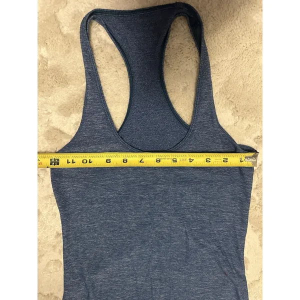 Women’s Heathered Blue Lululemon Scoop Neck Racerback Tank Top size 2 XSmall - Image 4