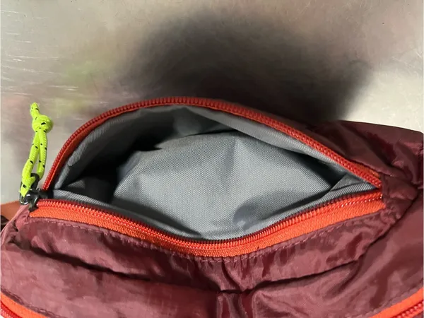 L. L. Bean Stowaway Hip/Waist Fanny Pack Bag Maroon/Orange VGUC - Image 4