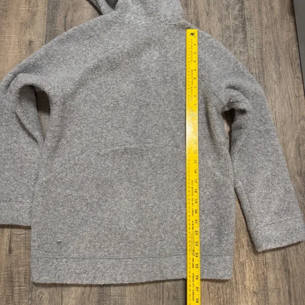 Lululemon So Sherpa Hooded Jacket Fleece‎ Heathered Silver Spoon Full Zip Size 6 - Image 8