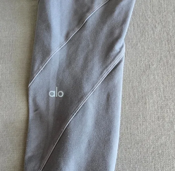 Alo yoga washed alosoft high waist grey wash sunray legging XS - Image 4