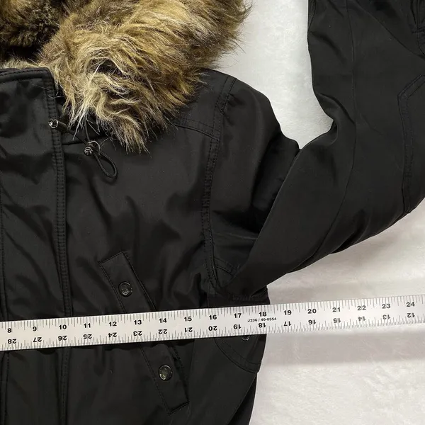 S13/NYC Winter Coat Womens Small puffer parka Faux Fur Hood lining‎ penny lane - Image 8