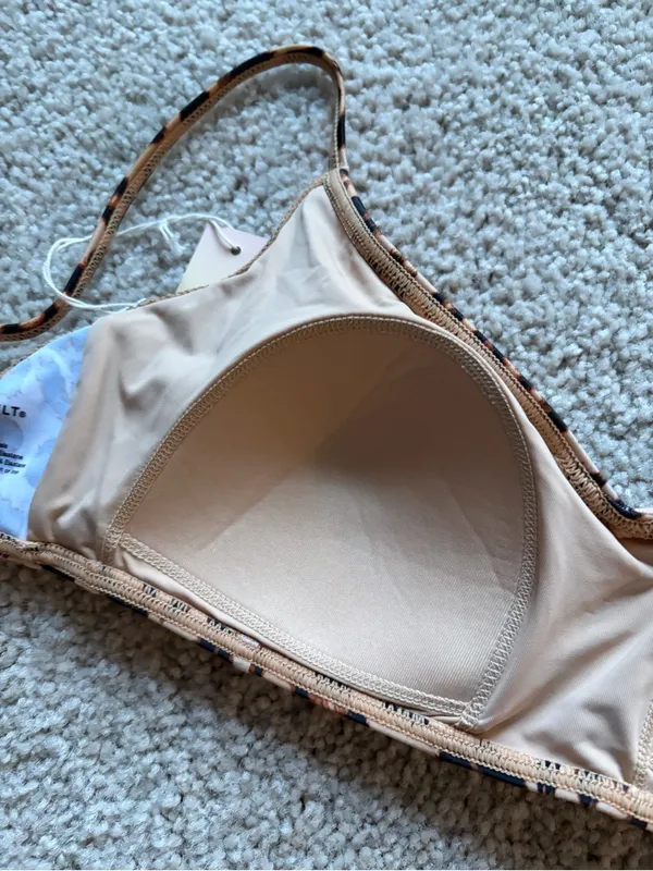 Summersalt bathingsuit bikini swim cheetah print built in bra top size 2 xs NWT - Image 7