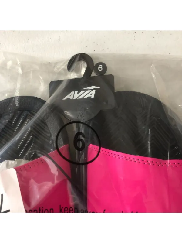 Avia Slide Sandals Vibrant Neon Pink Textured Black Sole Womens Size 6 - Image 4