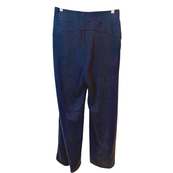 Ododos Wide Leg Pants Womens Large Navy Blue New Pleated Modal‎ Stretch Trousers - Image 2