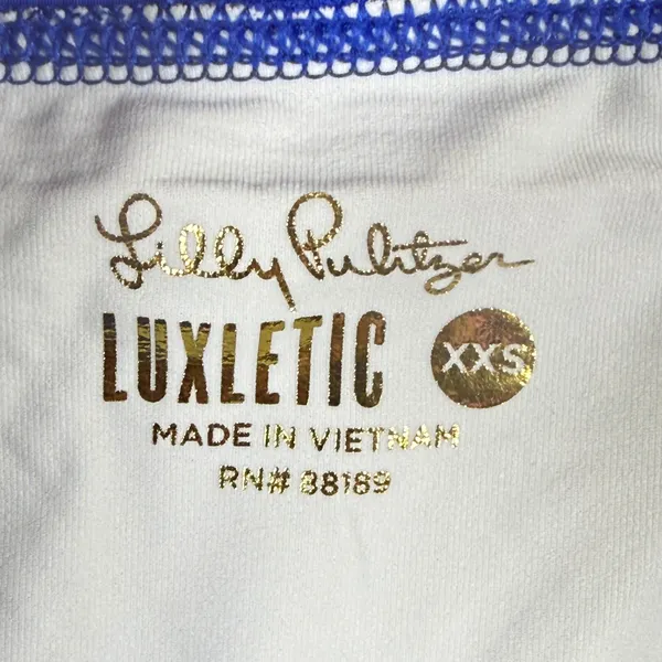 Lilly Pulitzer Luxletic XXS Ruffled Skort Blue White Pink Colorblock Activewear - Image 3