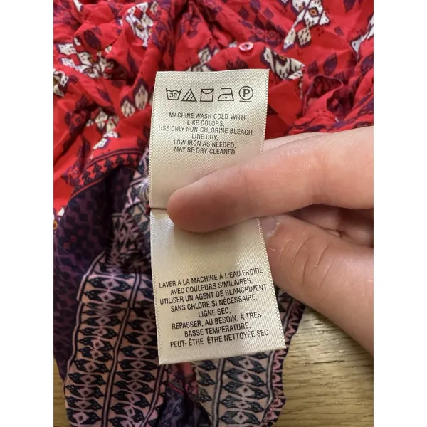 Anthropologie Maeve Women Sz 6 Button Down Lightweight Shirt Rayon‎ Short Sleeve - Image 12
