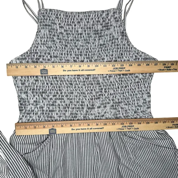 American Eagle Outfitters Jumpsuit 2XL XXL Striped Smocked Lined Wide Leg Cotton - Image 16