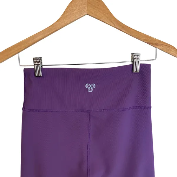 Aritzia TnAction Ribbed High-Rise 7" Biker Shorts in Breezy Purple Size Medium - Image 6
