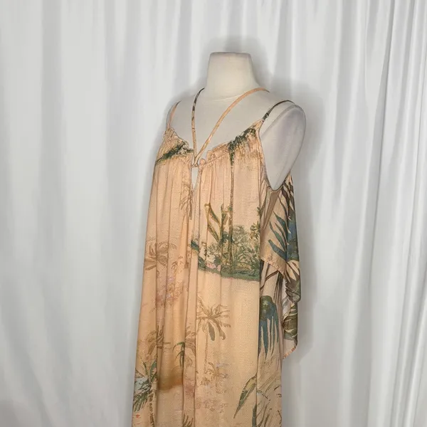 NWT Anthropologie TAHNEE KELLAND Strappy Midi Dress Tropical Print Medium - Image 6