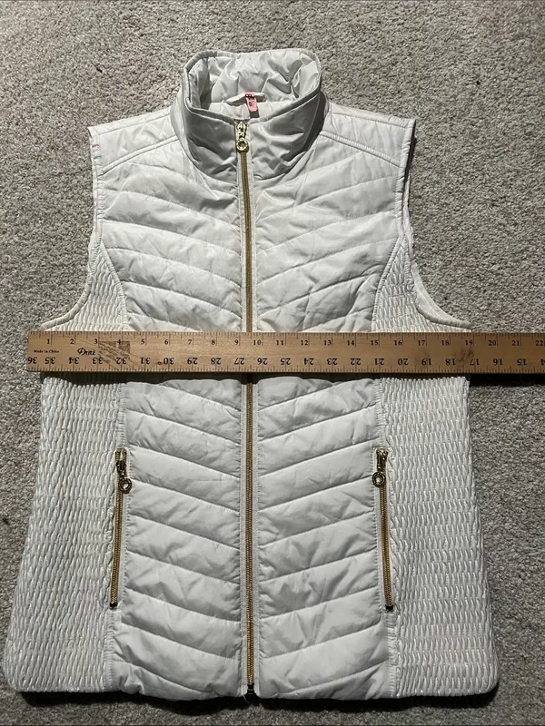 Marc New York White Quilted Gold-Zip Vest - Image 7