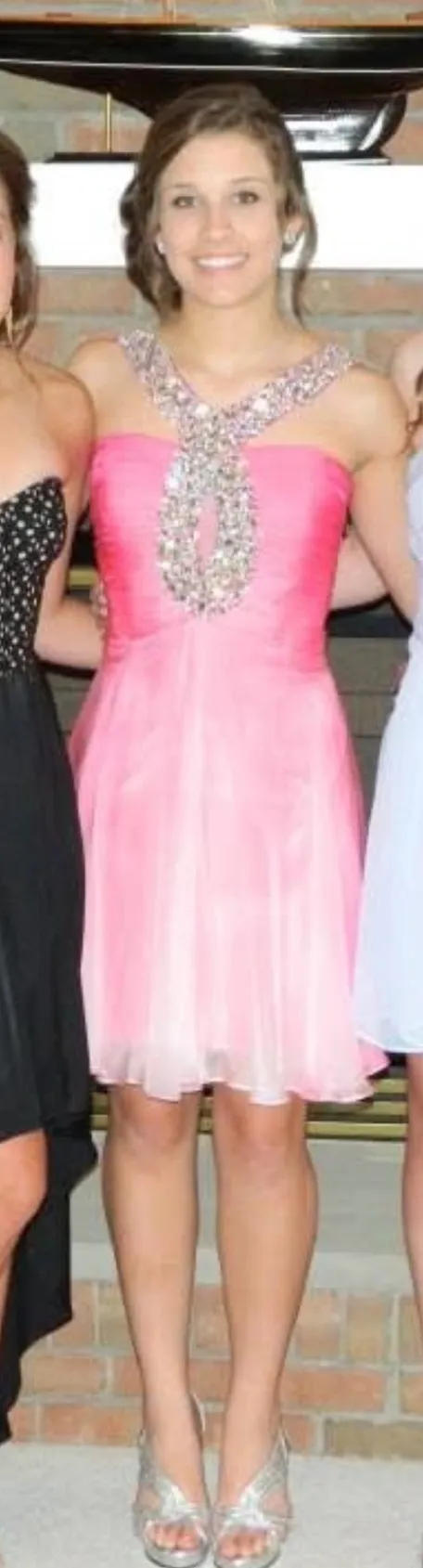 Pink Sherri Hill Dress Homecoming Rhinestone - Image 2