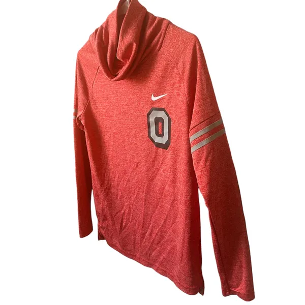 Women's Nike Ohio State Buckeyes Cowl Neck Long Sleeve Pullover Sweatshirt XS - Image 2