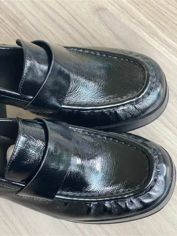 Steve Madden Black Patent Loafers for Women - Image 7