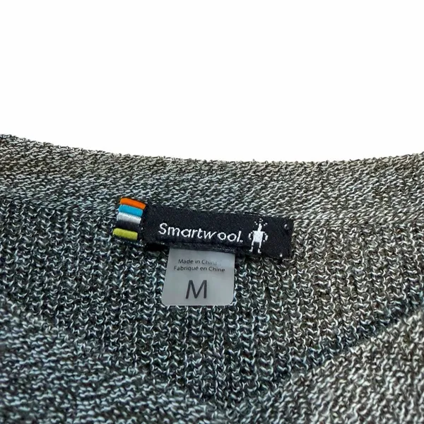 Smartwool Textured Knit V-Neck Sweater Size Medium - Image 5