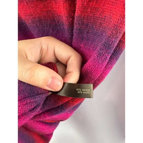 Women’s The Limited Medium Purple, Pink Red Striped Sweater - Image 5