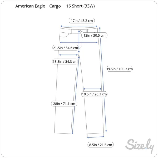 American Eagle Women's Cargo Pants 16 Short 33W - Image 2