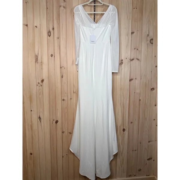 NWT Lulus Forever Remarkable White Bustier Off-the-Shoulder Maxi Dress Bridal XS - Image 5