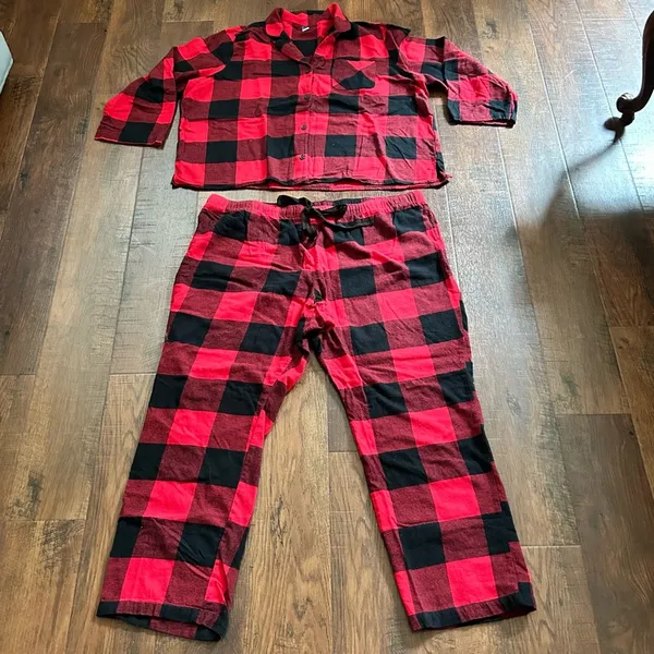 flannel pajama set, plus size XXL - Image 4