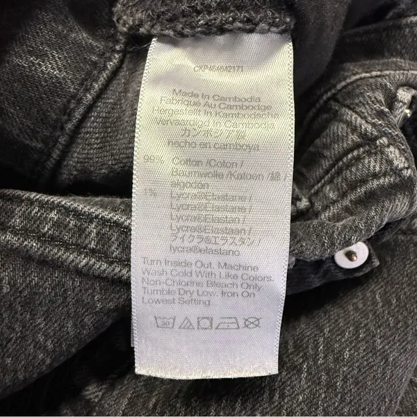 Madewell The Perfect Vintage Wide Leg Jeans 25 Black Acid Wash - Image 7