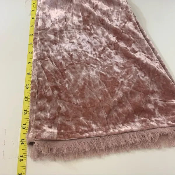 Miami Woman S Romantic Pink Crushed Velvet Croquette Soft Girl Cami Tank‎ Top - Image 7