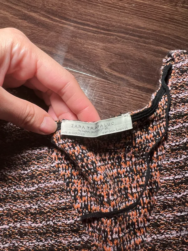 Zara Stripe Tweed Short Sleeve Dress Size Small - Image 6