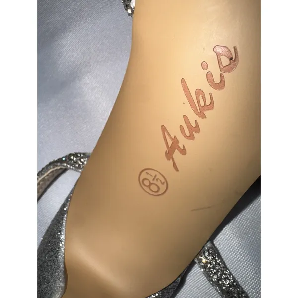 Ankis Women's US Size 8.5 Sling Back Comfy Toe Heels Shoes Silver S-621‎ - Image 6