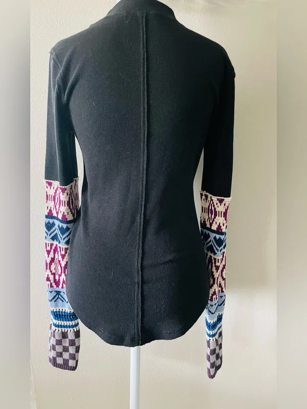 Free People We The Free Gorgeous Cuff Thermal Top Black - Image 5