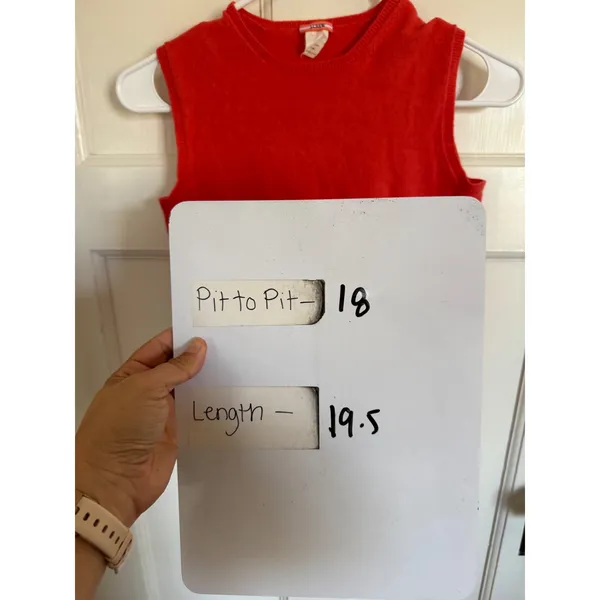 J.Crew‎ coral pink cashmere tank size medium - Image 4