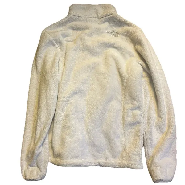 The North Face Women’s Full Zip Fleece Jacket White Size Large Soft Plush Warm - Image 4