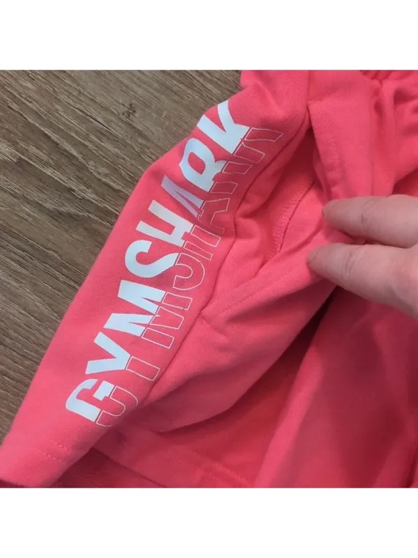 Gymshark Bright Fuschia Pink Fraction Sweat Shorts Size XS - Image 2