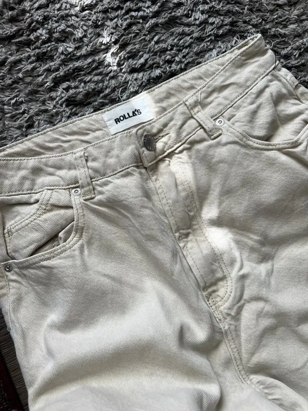 Rolla's Heidi High Rise Loose Straight Tan Khaki Stone‎ Jean size 27 - Image 11