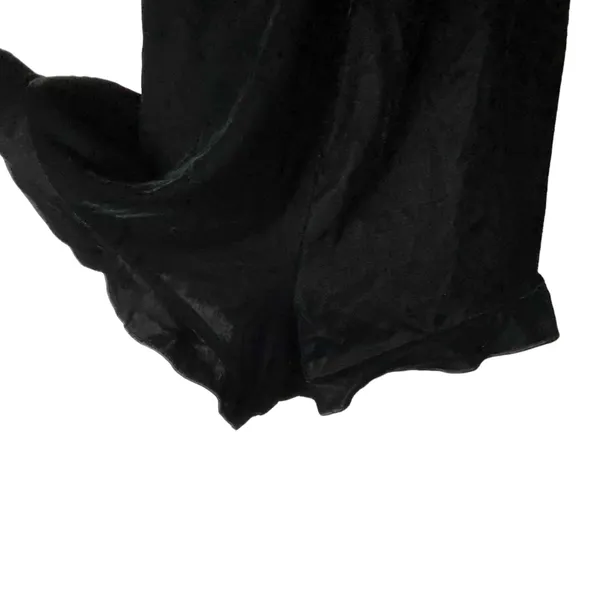 NWT Taylor Black One Piece Velvet Ruffle Trim Cross Back‎ Romper Sz 12-Flawed - Image 3
