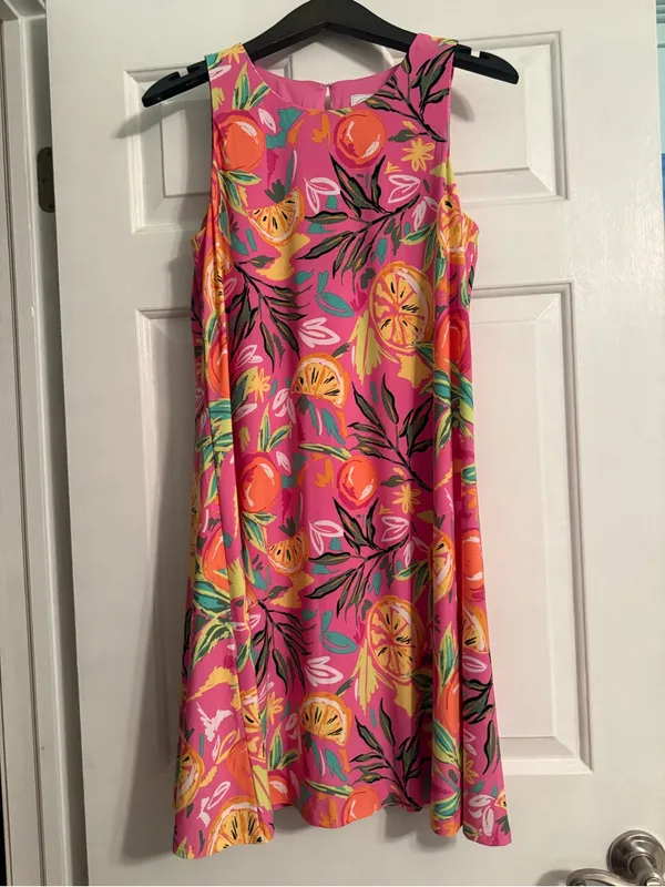 Papagallo Citrus Printed Sleeveless Dress - Image 2