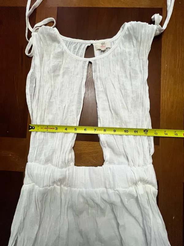 Sheer White Maxi Dress/Coverup Size Medium - Image 10