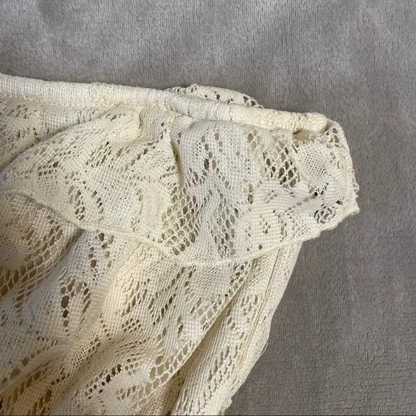 Trixxi‎ white lace strapless dress high low style boho beach ivory small - Image 2
