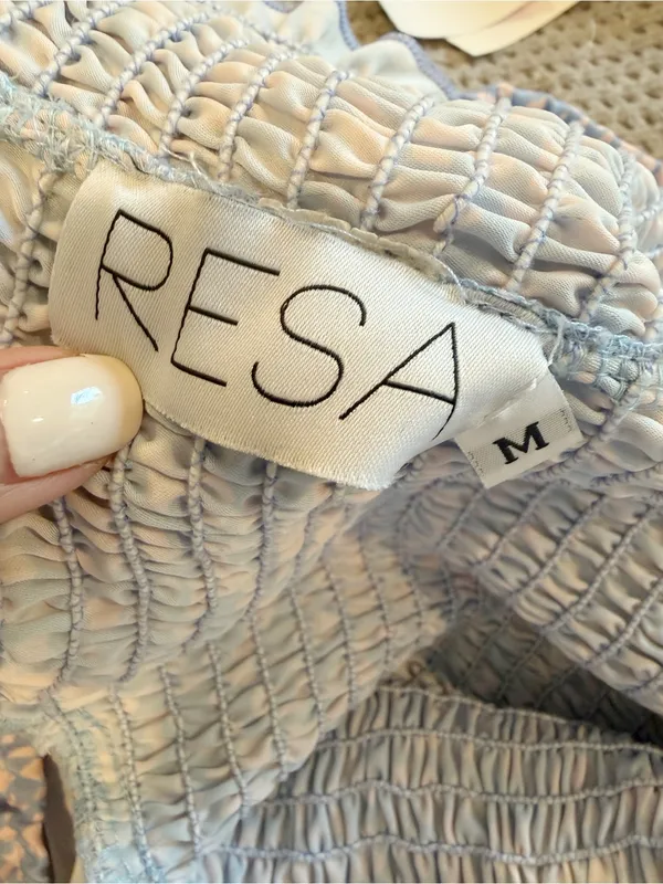 RESA Chevy Top in Catalina Print Long‎ Sleeve Smocked size Medium - Image 4